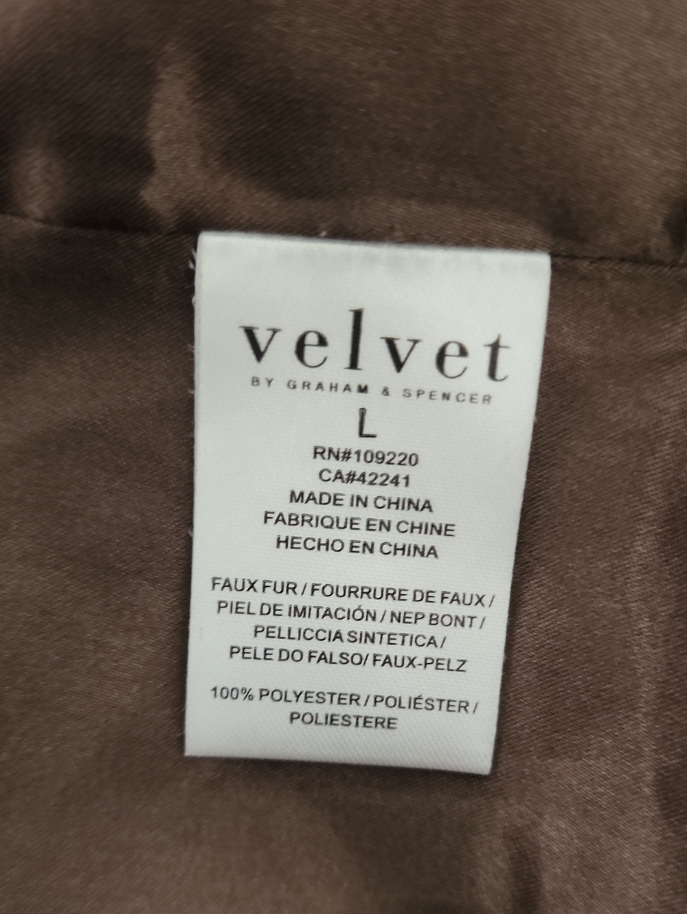 Velvet by Graham & Spencer Brown Faux Fur Teddy Jacket Coat - Picture 9 of 11